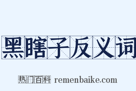 黑瞎子反义词是什么意思的图片